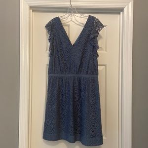 Lace Madewell Dress with Flutter Sleeve